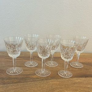6 Waterford Crystal wine goblets from 1956